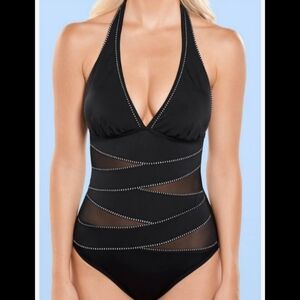 New! Venus Peek-a-boo Miracle One Piece Mesh Swimsuit Sz. 4